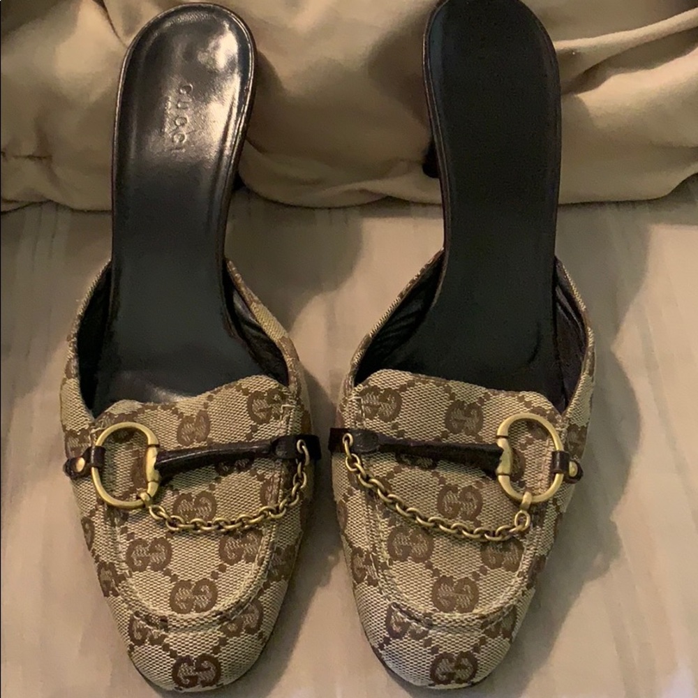 Gucci "GG" Logo Horsebit Heels